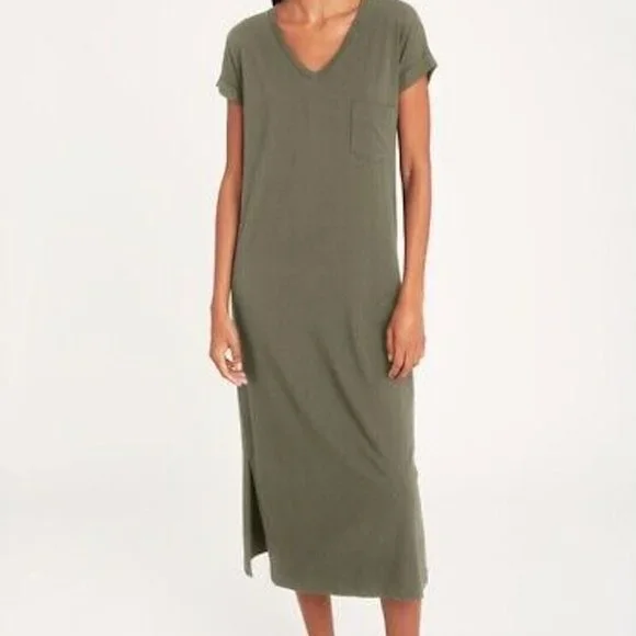 knee length dresses for ladies Donna Karan New York Women's Knit Short Sleeve Midi Dress main image 0